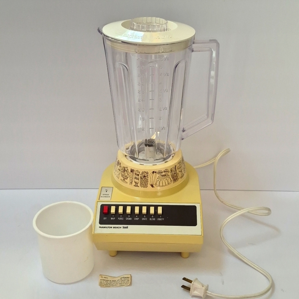 WORKS Vintage Hamilton Beach Scoville Retro Blender Harvest 626-3 1970's